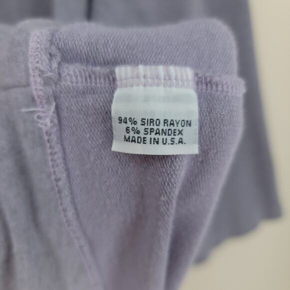 Bryn Walker Size XL Purple Gray French Terry 3/4 Sleeve Boat Neck T-Shirt Top - Picture 6 of 8